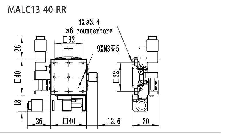 MALC13-40-RR 尺寸图