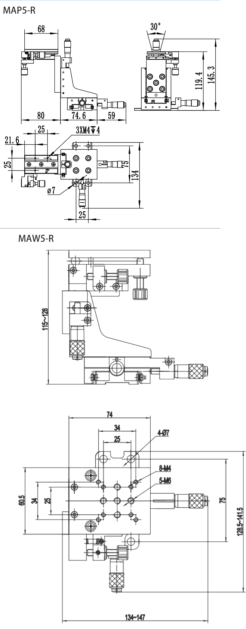 MAP5-R 尺寸图