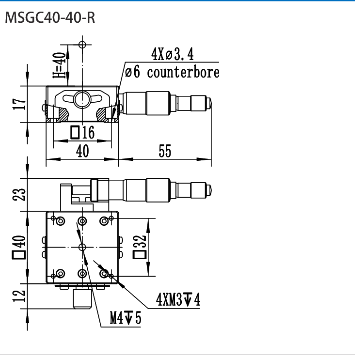MSGC40-40-R 尺寸图