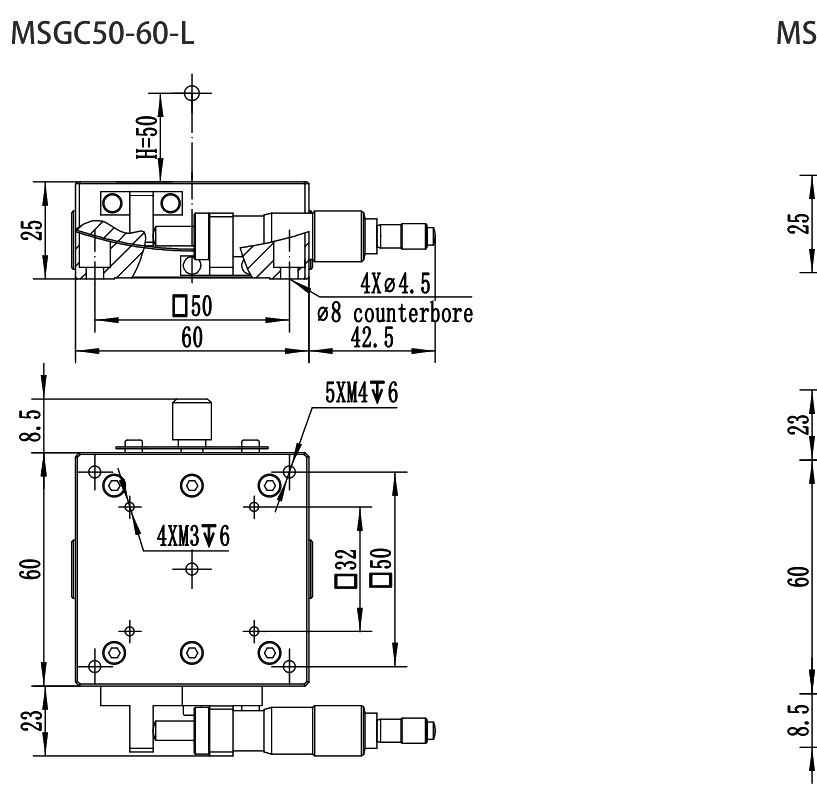 MSGC50-60-L 尺寸图