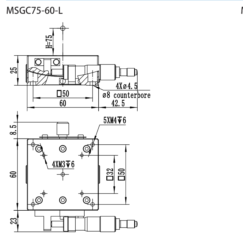 MSGC75-60-L 尺寸图